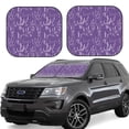 thumbnail image 1 of Balery Lavender Flowers Parasol para parabrisas de coche de 2 piezas | Parasol plegable para parabrisas delantero de coche para la mayoría de sedanes-Small, 1 of 6