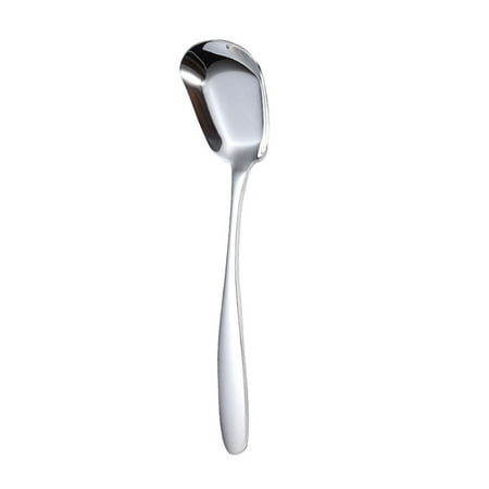 

MyBeauty Chinese Style Spoon Mirror Reflection Anti-rust Square Head Thickened Deepen Drink Soup Large Capacity Stainless Steel Flat Bottom Scoop Household Supplies