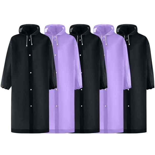 Capa impermeable de EVA para mujer, para exteriores, de manga larga, con capucha, para hombre y mujer, 2 piezas