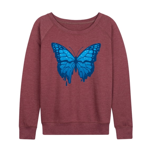 Instant Message - Melting Butterfly - Women's Lightweight French Terry Long Sleeve Shirt