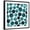 Black Frame, variant on Art.com Circles in Teal and Turquoise. Seamless Watercolor Pattern. Art Print, 16" x 16"