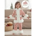 thumbnail image 4 of Gzhioc Kids Baby Boys Girls Christmas Outfit 1T 2T 3T 4T 5T 6T Long Sleeve Belted Jacket Pants Hat Clothing Set, 4 of 8
