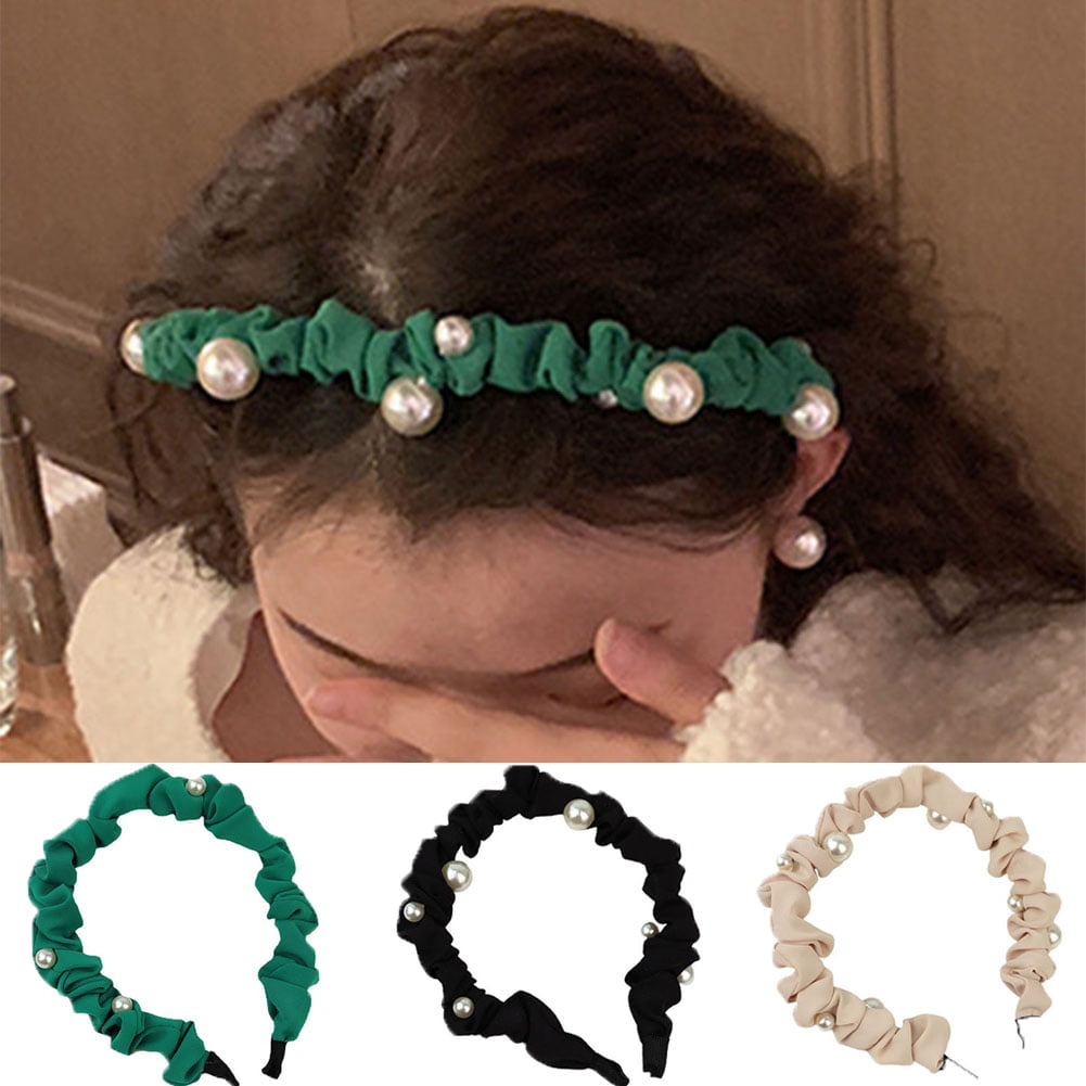 Women Lady Girls pearl leaf boho Retro Fashion Hair Headband head Hoop accessory 