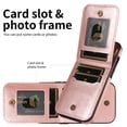 thumbnail image 4 of TECH CIRCLE For iPhone 12 Pro/12 Wallet Case with Card Holder, Thin Slim PU Leather Finger Ring Kickstand Shockproof Protective Magnetic Women Men Phone Cover for Apple iPhone 12 Pro / 12 6.1,Rosegold, 4 of 8