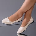 thumbnail image 5 of SuTry Women's Round Toe Flats Slip On Lightweight PU Leather Comfortable Casual Walking Office Shoes(36), 5 of 9