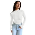 thumbnail image 4 of ADREAMLY Women Long Sleeve Tight Fitted Top Double Lined Turtleneck Tops Winter Base Layer Underwear, 4 of 7