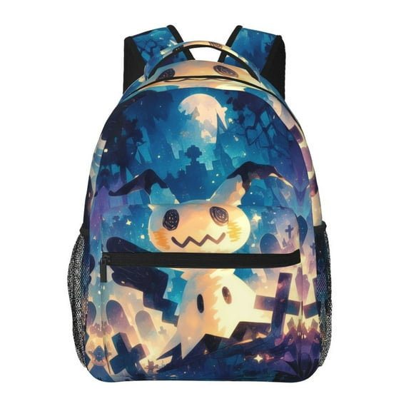 Mimikyu Backpack Cute Printed Lightweight Casual Unisex Laptop Computer Bookbag School Hiking Work Business Travel Daypacks Gifts