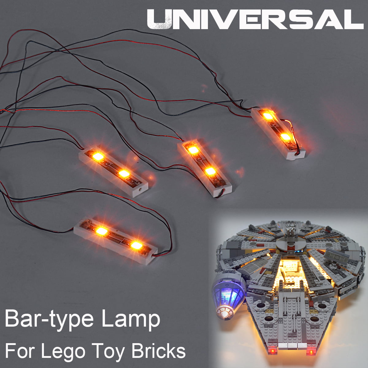 Universal LED Light Lighting Kit For Lego Toy Bricks Bar-type Lamp/Round Lamp 