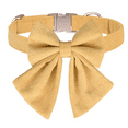thumbnail image 1 of Collar de perro con lazo, pajarita de marinero de colores sólidos, Collar ajustable para perros pequeños, medianos y grandes con hebilla de Metal dorado, 1 of 5