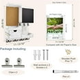 thumbnail image 2 of Key Holder Wall Mount， Mail Organizer Key Holder for Wall with Shelf, Drawer, Chalkboard, Corkboard, Home Decor Wall Mounted for Room Entryway(Whitewashed), 2 of 18