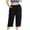 Black, variant on Plus Size Capris for Women Horkkom Elastic Waist Drawstring Cargo Sweatpants Fall Casual Cargo Pants with Pockets Black L