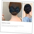 thumbnail image 5 of Hacer moños de donut fáciles de hacer: 2 piezas para el cabello de mujer - Hacer moños reutilizables para peinado Moldeador de moños con pinza de tela para el cabello, 5 of 5