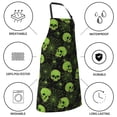 thumbnail image 5 of Kdxio Skulls And Cobwebs Apron with Pockets Adjustable Kitchen Aprons for Men Women Waterproof Aprons for Cooking,Drawing,Crafting, Baking Household Cleaning, 5 of 5