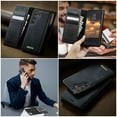 thumbnail image 6 of ELEHOLD Magnetic Detachable Wallet Case for Samsung Galaxy S25, Shockproof Faux Leather Stand RFID Card Slots Detachable Mag-Safe Magnetic Case Cover,Removable Back Shell,Black, 6 of 12