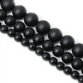 thumbnail image 2 of K-KED Natural Matte Black Onyx Beads Genuine Smooth 15”Strand 6mm 8mm 10mm-10 mm, 2 of 6