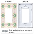 thumbnail image 3 of Yayeee Rocker Switch Wall Plate 1-Gang 4.6"x2.9" Home Decorative Outlet Cover, Retro Green Stars, 3 of 6