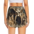 thumbnail image 4 of Uemuo Ancient Skull Cave Landscape Pattern Women's Athletic Shorts High Waisted Running Shorts with Liner Pockets Gym Elastic Workout Shorts-XX-Large, 4 of 9