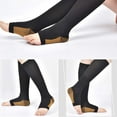 thumbnail image 2 of Copper Compression Socks 3 Pairs - Open-Toe Toeless Compression Socks for Women and Men, 2 of 6