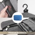 thumbnail image 3 of Bolsa de aseo de 25 x 7 x 13 cm, bolsa de viaje con gancho, bolsa de cosméticos impermeable, bolsa de almacenamiento de viaje azul, 3 of 5