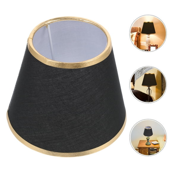 SEWCHICS Black Cloth Lampshade Artistic Design for Bedroom and Living Room Lighting, Simple Style Home Decor