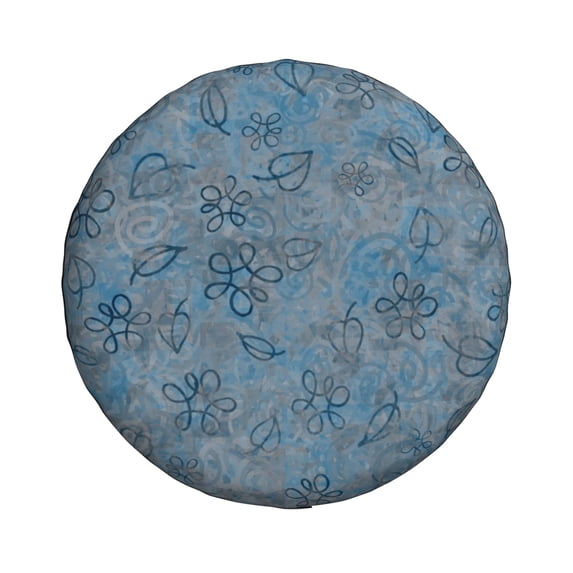 17'' Vintage Leaf Floral Graffiti Tire Cover, Universal Spare Wheel Covers, Dust-Proof, Water-Proof, Sun-Proof and Corrosion-Proof
