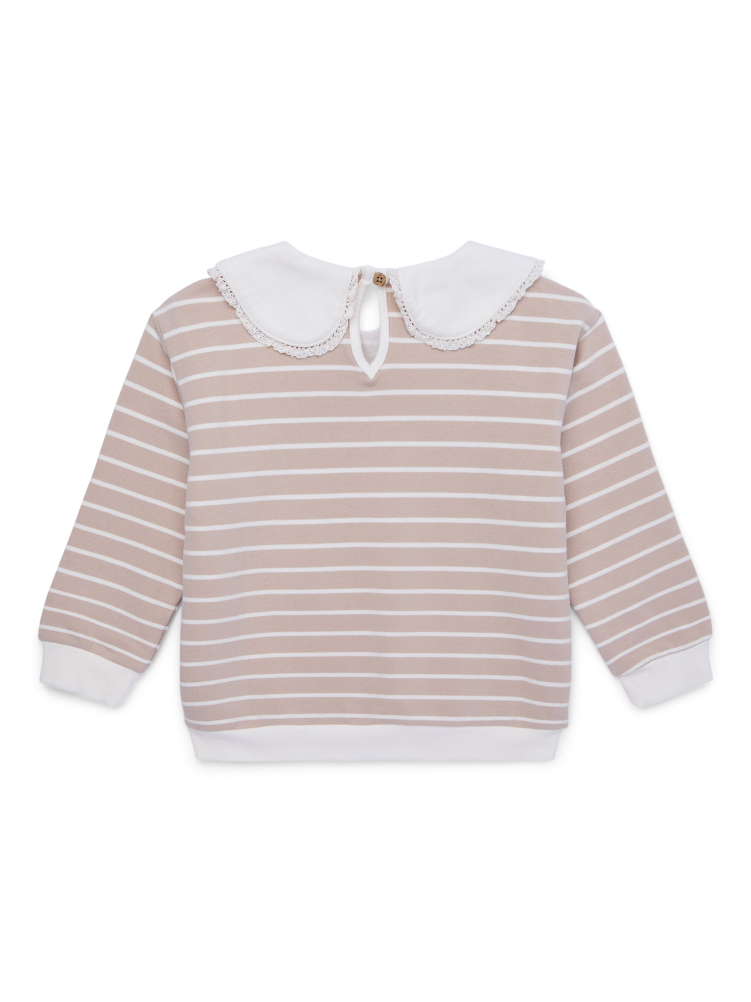 easy-peasy Toddler Girl Peterpan Collar Sweatshirt, Sizes 18M-5T