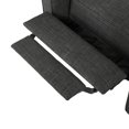 thumbnail image 3 of GDF Studio Theresa Fabric Upholstered Pushback Recliner, Gray and Matte Black, 3 of 5