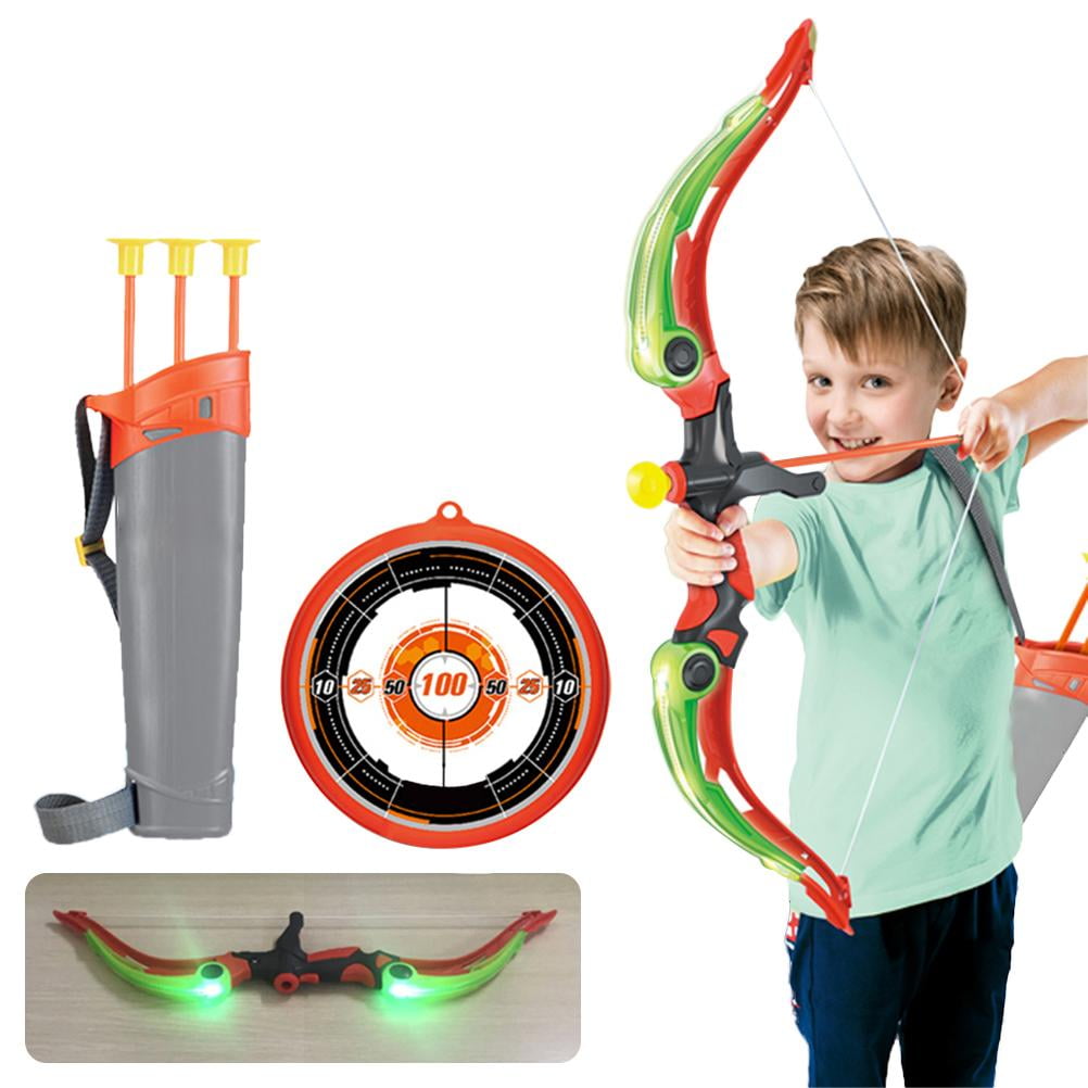 Kids Children Foldable Archery Bow and Arrow Set with 3 Suction Cup Arrows X-Mas 