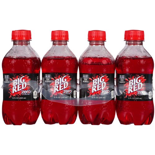 Big Red Zero Calories Soda, 12 Fl. Oz., 8 Count