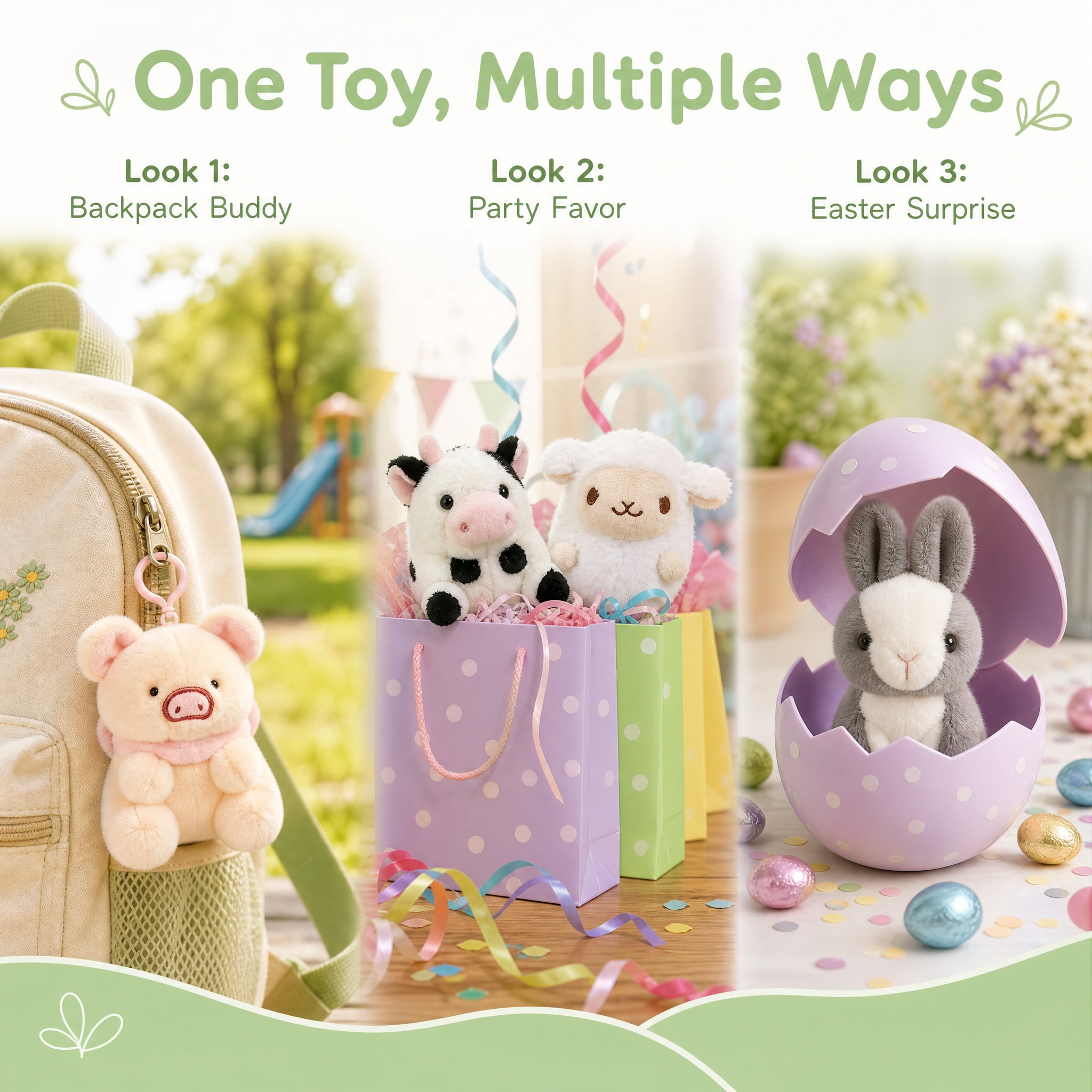12pcs Farm Animal Toy, Cute Plush Lamb, Chick, Piglet, Cow, Perfect for Animal Themed Party, Student Achievement Award, Ideal Christmas and Halloween Birthday Gift