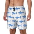 thumbnail image 2 of Haiem Party Shark Cute Mens Swim Trunks with Compression Liner 2 in 1 Swimming Shorts Stretch Swimwear Quick Dry,Board Shorts-Small, 2 of 9