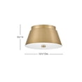 thumbnail image 4 of 83511LCB Lark Tess - 10W 2 LED Small Flush Mount-5.5 Inches Tall and 10.5 Inches Wide-Lacquered Brass Finish, 4 of 7