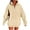 Beige, variant on CFLVAEK Women's Plus Size Hoodies Casual Half Zip Hooded Pullovers Loose Fitted Long Sleeve Hoodie Drop Shoulder Fall Fashion Sweatshirts with Pockets Beige XL