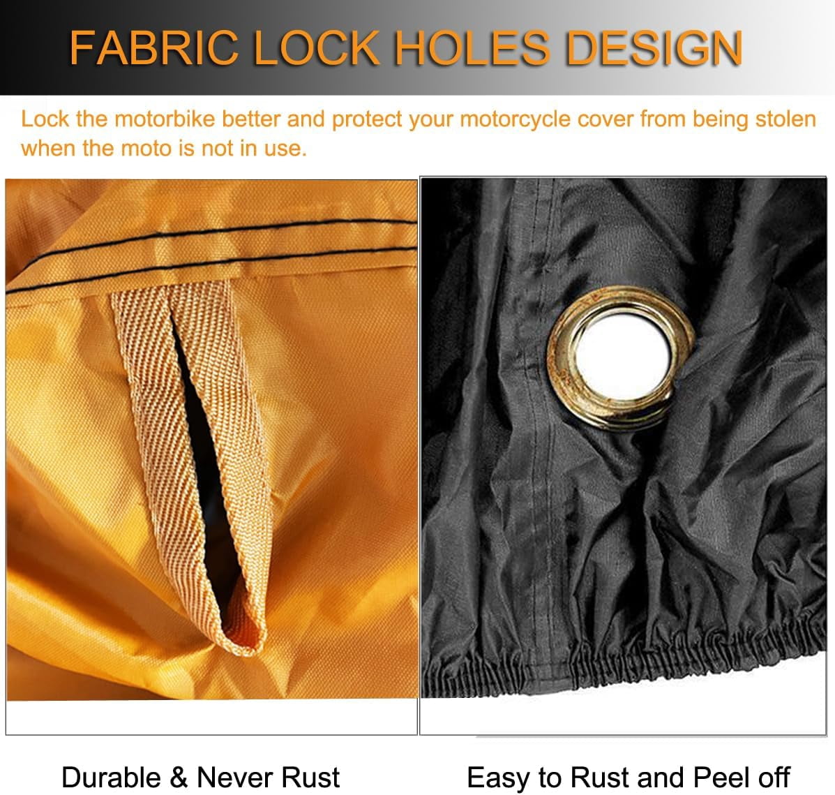 Motorcycle Cover Waterproof Outdoor, 300D Heavy Duty Motorcycle Cover for Harley Davidson Electra Glide Ultra Limited CVO Road Street Glide Gold Wing, All Seasons Protection Fits up to 116"