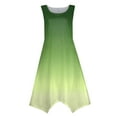 thumbnail image 4 of YDKZYMD Summer Casual Dresses for Women Floral Flowers Wedding Maxi Beach Boho Tank Dresses Hem Sundress Petite Sleeveless Midi Dress with Pockets Fluorescent Green M, 4 of 5