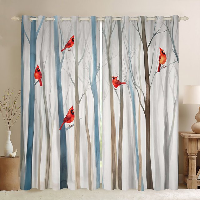 Erosebridal Rideaux Cardinal pour Salon (38x45), Bouleau 30 %-50 % Rideaux Occultants Ensemble de 2, Luxe