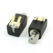 2 Pcs 4mm Dia Rotating Head Vibration Motor Black for Mobile Phone
