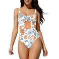 thumbnail image 5 of Jamicy One Piece Swimsuit Women Tummy Control Square Neck Sporty Ruched Slimming Monokini High Cut Women's Bathing Suit, 5 of 8