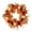 Z9-A, variant on Fall Candle Ring,Artificial Maple Leaves Pumpkins Decorative Wreaths,Berry Wreath for Pillar Candle Holder,Candle Ring for Halloween Centerpieces and Farmhouse Table Decor,7.48 inch(Pink)