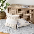 thumbnail image 6 of Decorative Cushion Covers Boho Cushion Covers Square Pillowcase Soft Chenille Tufted Pillow Case Pillow Cover with Invisible Zipper for Couch Sofa Bedroom 45 x 45 cm 18 x 18 Inch, 6 of 7