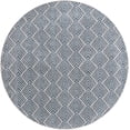 thumbnail image 2 of Rugs.com Eco Trellis Collection Rug – 7 Ft Round Harbor Blue Medium Rug Perfect For Kitchens, Dining Rooms, 2 of 9