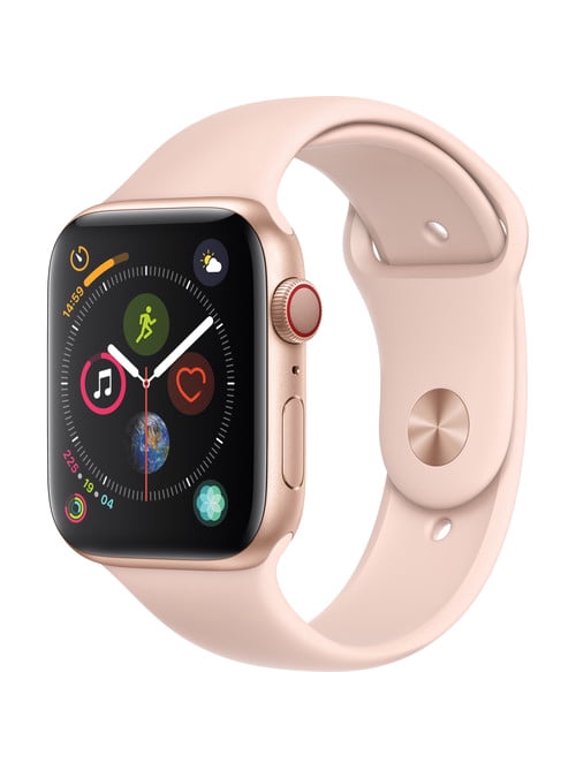 Pre-Owned Apple Watch Series 4 44mm GPS + Cellular, Gold Aluminum Case - Pink Sand Sport