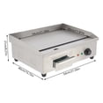 thumbnail image 4 of 22" 3000W Commercial Electric Countertop Griddle Flat Top Grill Hot Plate BBQ, 4 of 26