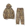 thumbnail image 1 of Sudaderas con capucha de Anime de moda, sudaderas informales, Tops con capucha y pantalones, conjunto de chaqueta con estampado de leopardo, 1 of 3