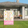 thumbnail image 3 of Colorful Bunny Welcome Garden Flag For Home Outdoor Garden Yard Decor 12x18 Inch, 3 of 5