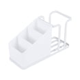 thumbnail image 3 of Dispensador de tazas de café BLESIY Organizador de estaciones de café 3 compartimentos blanco, 3 of 8