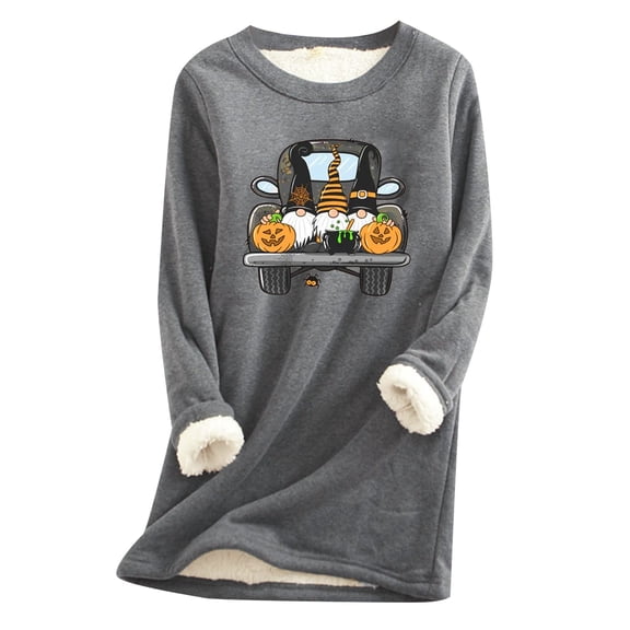 Winter clothing for women Ladies Thick Sweatshirt Loose Winter Plush Warm O Neck Warmer Top