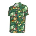 thumbnail image 3 of Daiia Vegan Pattern Men’s Polo Shirts,Solid Deck Shirt,Classic Fit, Breathable Cotton Polo for Casual and Sport Wear-Small, 3 of 9