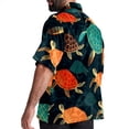 thumbnail image 3 of Turtle Seamless Men's Short Sleeve Shirts, Casual, Printed, Button Down Short, Summer Beach Shirts, Unisex, 3 of 6