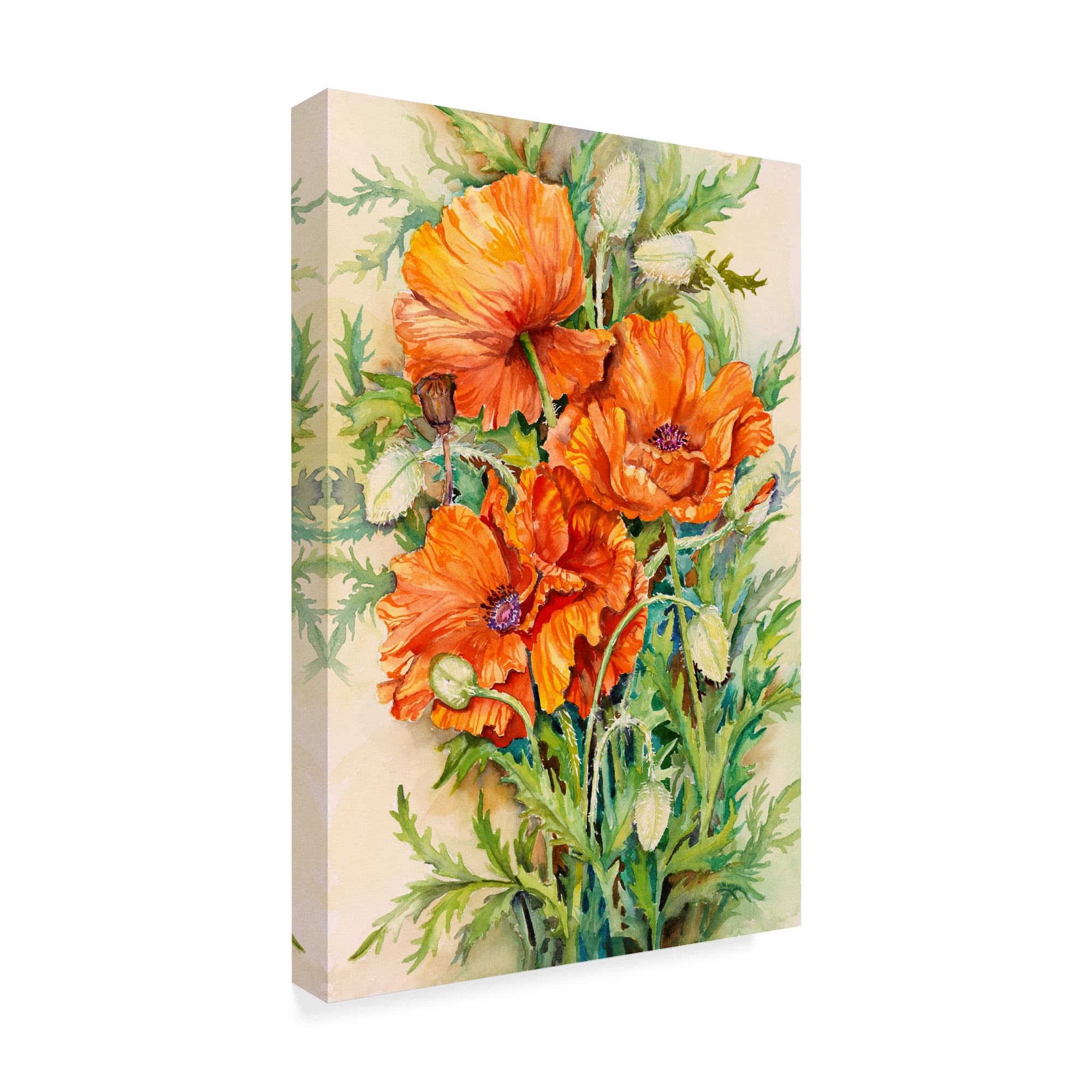 Trademark Fine Art 'Cluster Of Poppies' Canvas Art by Joanne Porter